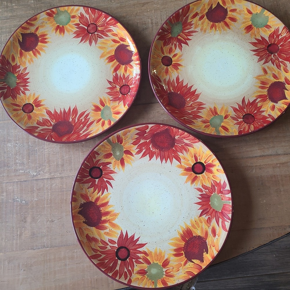 (3) pcs EVENING SUN‎ Pfaltzgraff (3) 11.75" Dinner Plates GORGEOUS!